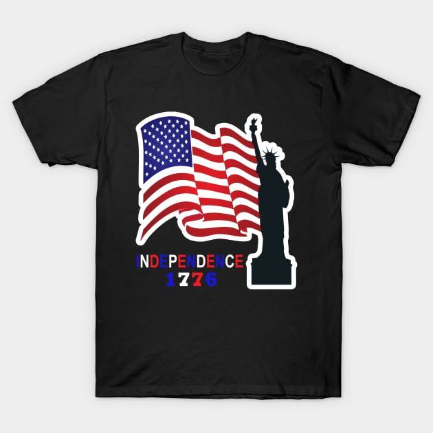 4Th Of July Independence 1776 T-Shirt by karascom